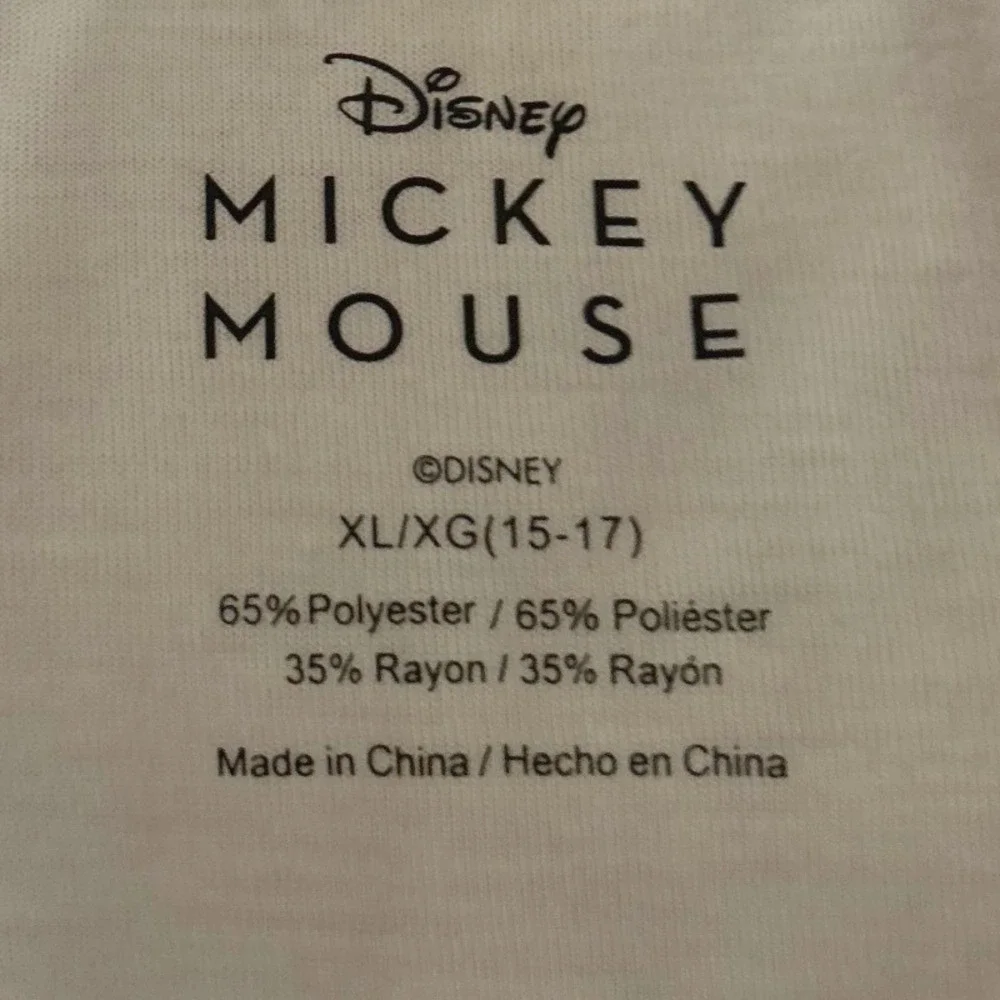Disney Mickey Mouse Tie Dye Graphic T-Shirt White XL‎ Short Sleeve Curved Hem - Picture 4 of 5